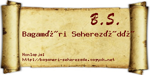 Bagaméri Seherezádé névjegykártya